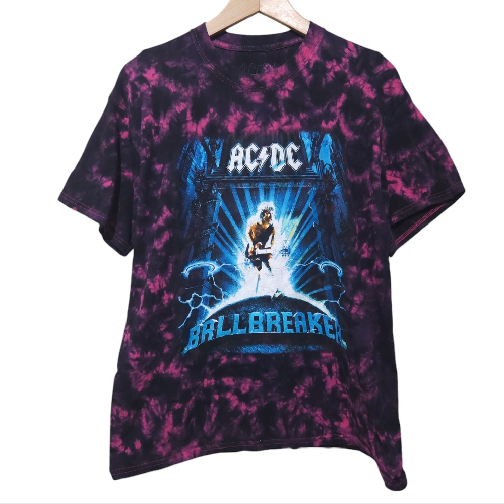 AC/DC Tie Dye Ball breaker Graphic Tee
